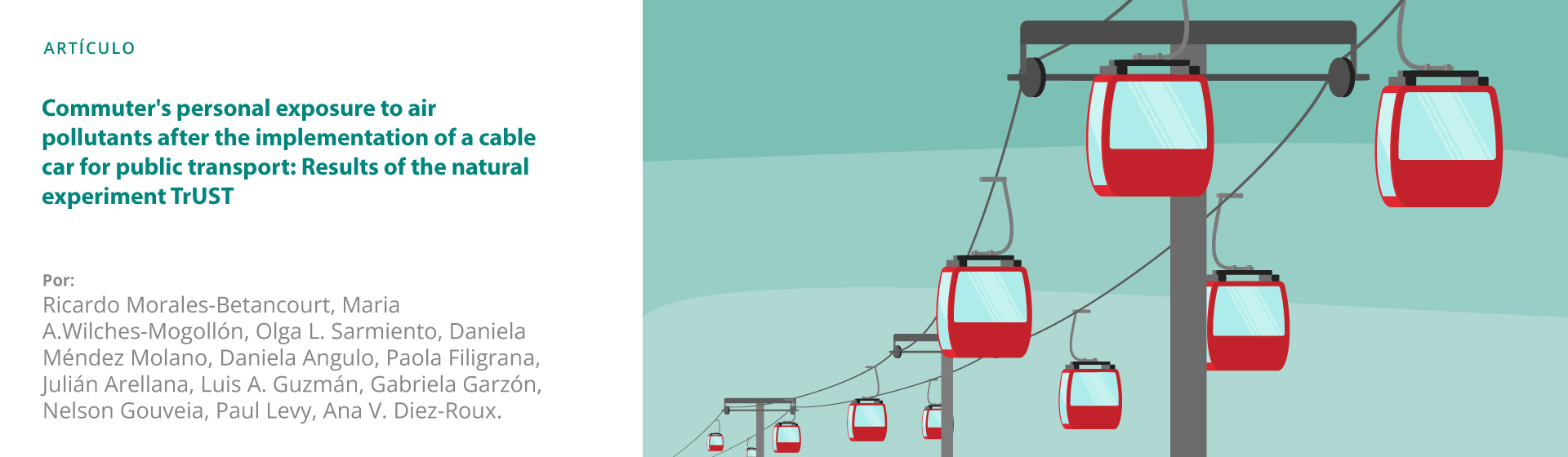 Commuter's personal exposure to air pollutants after the implementation of a cable car for public transport: Results of the natural experiment TrUST