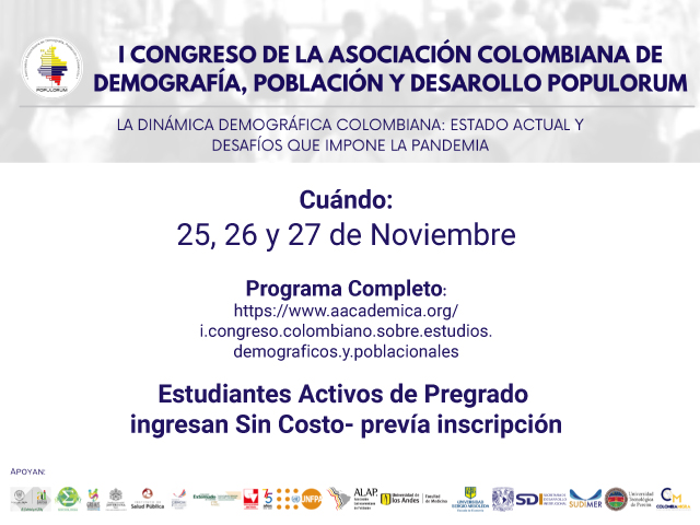 I Congreso de la Asociación Colombiana de Demografía Población y Desarrollo POPULORUM