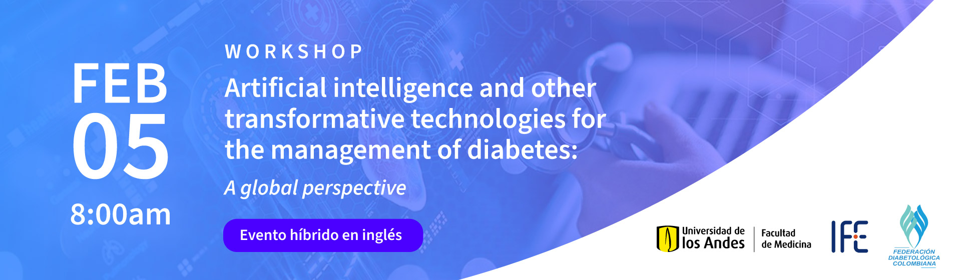 Workshop - Artificial intelligence and other transformative technologies for the management of diabetes