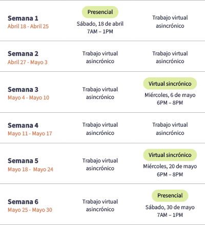 Metodología curso formación docente
