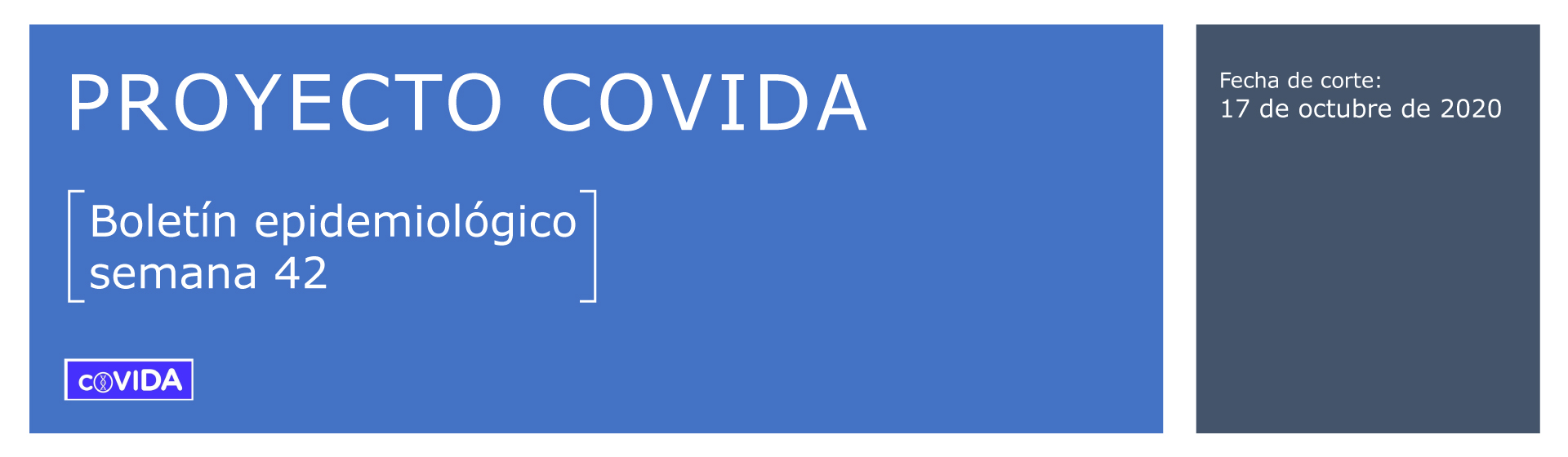 Proyecto COVIDA - Boletín epidemiológico - Semana 42