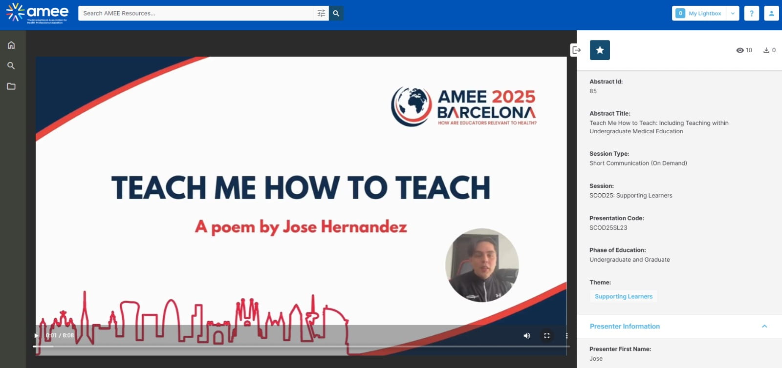 José Hernández en AMEE 2025 modalidad virtual