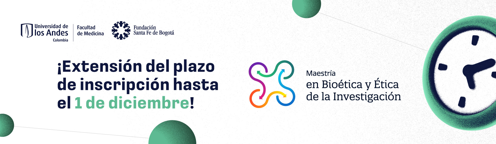 Extendimos el plazo de inscripción para la Maestría en Bioética y Ética de la Investigación