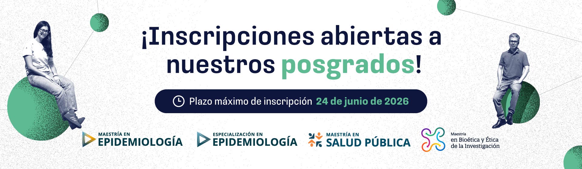 ¡Inscripciones abiertas a nuestros posgrados!