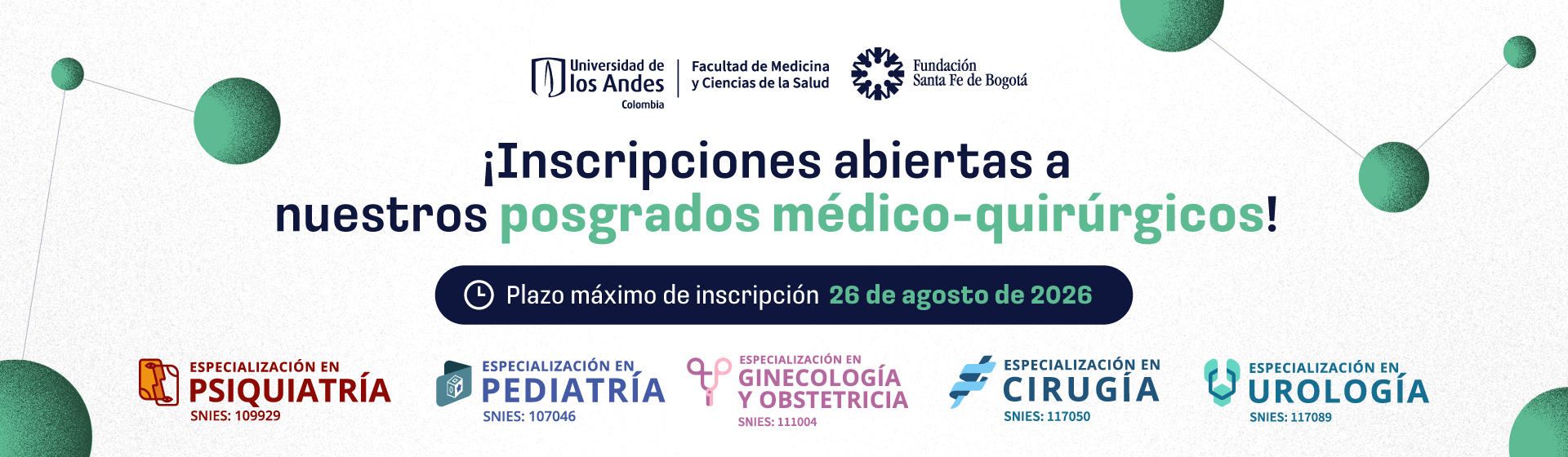 ¡Inscripciones abiertas! Posgrados médico-quirúrgicos