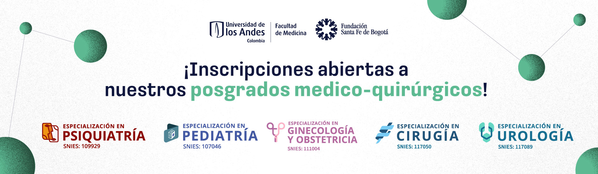 Inscripciones abiertas posgrados médico-quirúrgicos